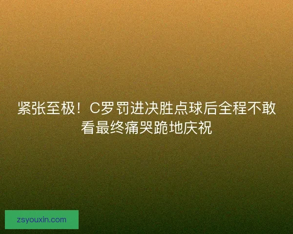 紧张至极!C罗罚进决胜点球后全程不敢看最终痛哭跪地庆祝 紧张至极!C罗罚进决胜点球后全程不敢看最终痛哭跪地庆祝